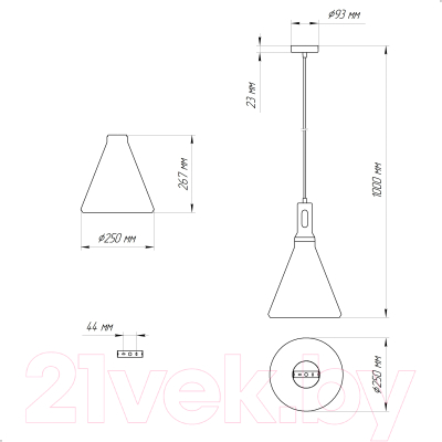 Потолочный светильник Элетех Эстет 9903 НСБ 01-60-196 / 1005405385