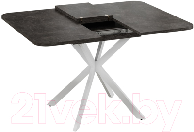 Обеденный стол ТриЯ Лиссабон тип 1 (белый муар/ателье темный)