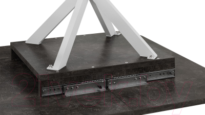 Обеденный стол ТриЯ Лиссабон тип 1 (белый муар/ателье темный)