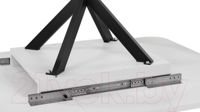 Обеденный стол ТриЯ Лиссабон тип 1 (черный муар/белый)