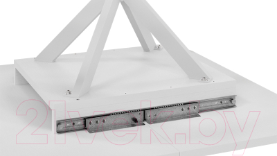 Обеденный стол ТриЯ Лиссабон тип 1 (белый муар/белый)