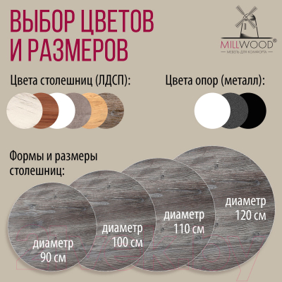 Обеденный стол Millwood Шанхай D120