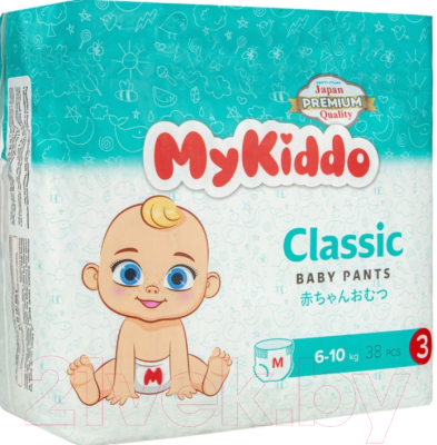 Подгузники-трусики детские MyKiddo Classic M 6-10кг - фото