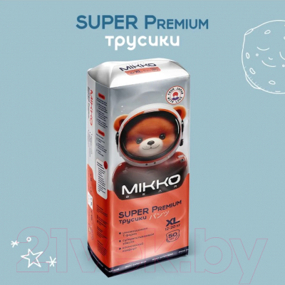 Подгузники-трусики детские Mikko Bear Super Premium XL 12-20кг