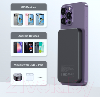 Портативное зарядное устройство Choetech B709 5000 mAh Magnetic