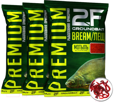 Набор для прикормки 2F Premium Лещ Мотыль 3кг - фото