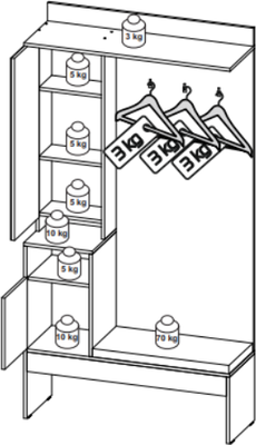 Секция в прихожую ТриЯ Эвита комбинированная Тип 2 (дуб крафт золотой/графит серый)