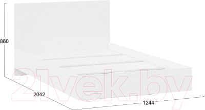 Полуторная кровать ТриЯ Марли комбинированная Тип 2 120x200