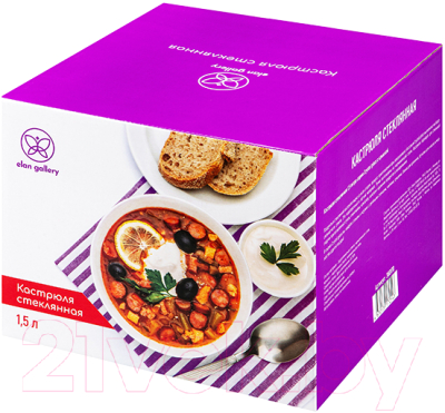 Кастрюля Elan Gallery Crystal glass / 360170 