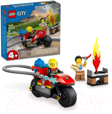 Конструктор Lego City Fire Пожарно-спасательный мотоцикл / 60410 