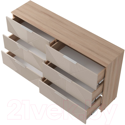 Комод BTS МС Эмилия КМ-04 (дуб смоки/айриш MF03)