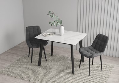 Обеденный стол ДСВ Граф 100x80 (белый)