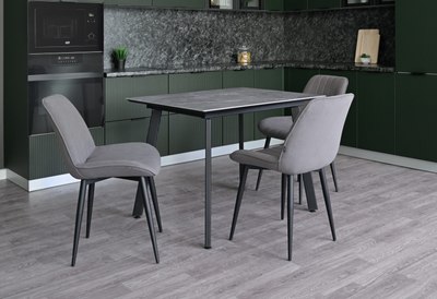 Обеденный стол ДСВ Граф 100x80 (серый)