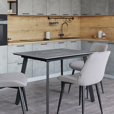 Обеденный стол ДСВ Граф 100x80 (серый)