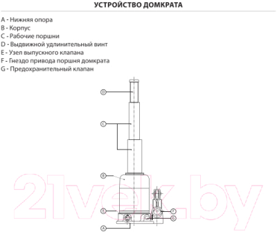 Бутылочный домкрат Matrix 50737