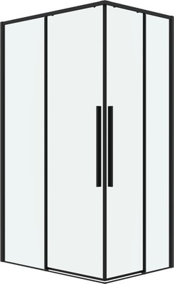 Душевой уголок Grossman Galaxy 80x80x195 / 300.K33.01.8080.21.00 (черный матовый/прозрачное стекло) - фото