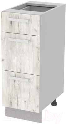 Шкаф-стол кухонный Интерлиния Компо НШ30рш3 1м+2б - фото