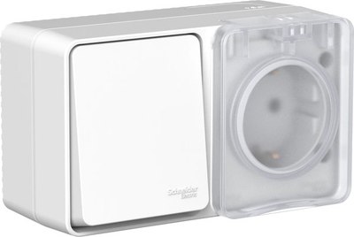 Блок выключатель+розетка Schneider Electric AtlasDesign Profi54 ATN543070 - фото