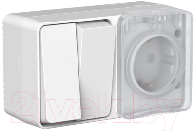 Блок выключатель+розетка Schneider Electric AtlasDesign Profi54 ATN543074 - фото