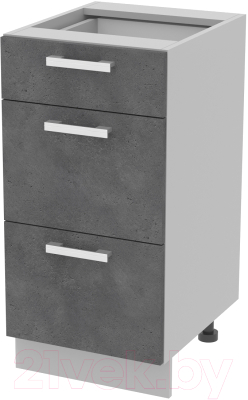 Шкаф-стол кухонный Интерлиния Компо НШ40рш3 1м+2б - фото