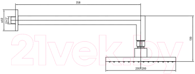 Верхний душ E.C.A Tiera 102145031EX-K