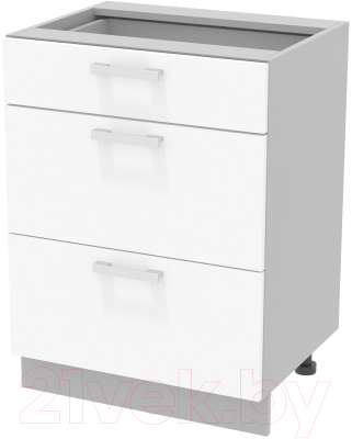 Шкаф-стол кухонный Интерлиния Компо НШ60рш3 1м+2б - фото