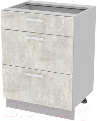 Шкаф-стол кухонный Интерлиния Компо НШ60рш3 1м+2б - фото