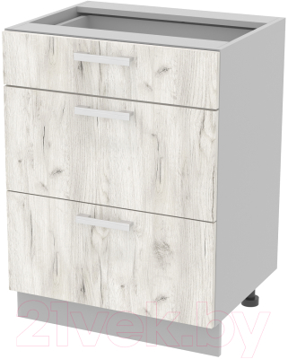 Шкаф-стол кухонный Интерлиния Компо НШ60рш3 1м+2б - фото