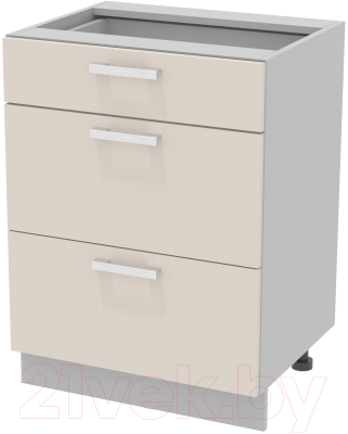 Шкаф-стол кухонный Интерлиния Компо НШ60рш3 1м+2б - фото