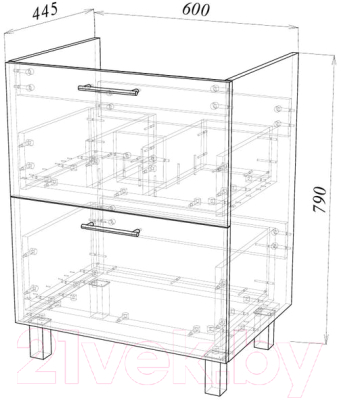 Тумба под умывальник Garda Verona 38_600