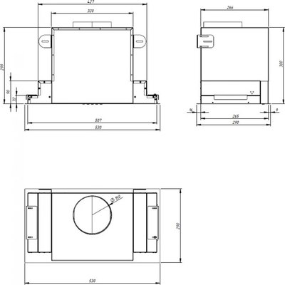 Вытяжка скрытая Akpo Neva Glass II 60 wk-12