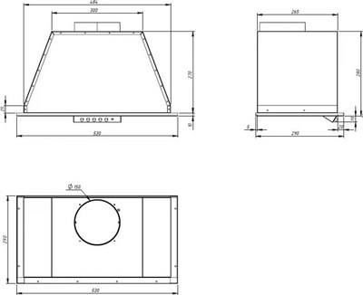 Вытяжка скрытая Akpo Neva II 60 wk-12