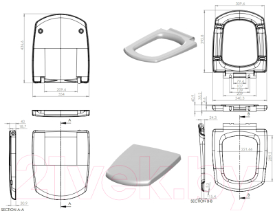 Аксессуар для туалета Cersanit Carina S-DS-CARINA-DL-t