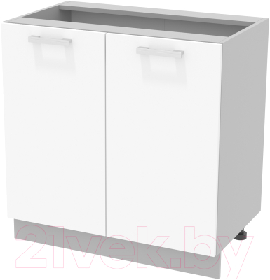 Шкаф-стол кухонный Интерлиния Компо НШ80р-2дв - фото
