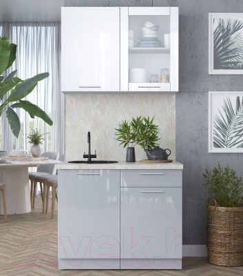 Кухонный гарнитур Интерлиния Мила Пластик 1.0 Б