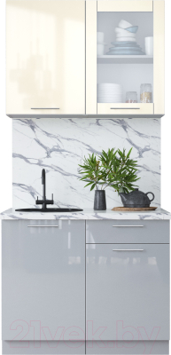 Кухонный гарнитур Интерлиния Мила Пластик 1.0 Б - фото