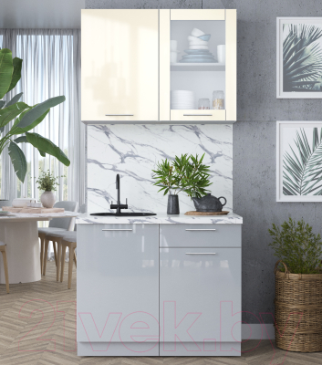 Кухонный гарнитур Интерлиния Мила Пластик 1.0 Б