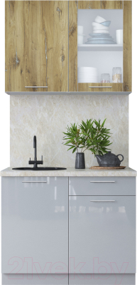 Кухонный гарнитур Интерлиния Мила Пластик 1.0 Б - фото