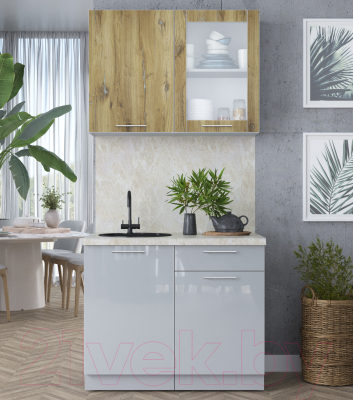 Кухонный гарнитур Интерлиния Мила Пластик 1.0 Б