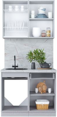 Кухонный гарнитур Интерлиния Мила Пластик 1.0 Б