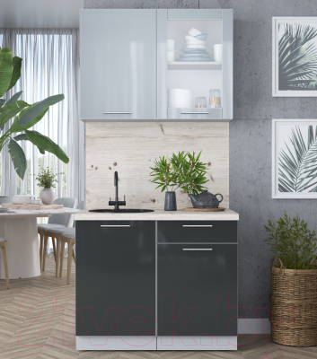 Кухонный гарнитур Интерлиния Мила Пластик 1.0 Б