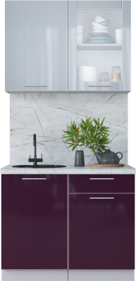 Кухонный гарнитур Интерлиния Мила Пластик 1.0 Б - фото
