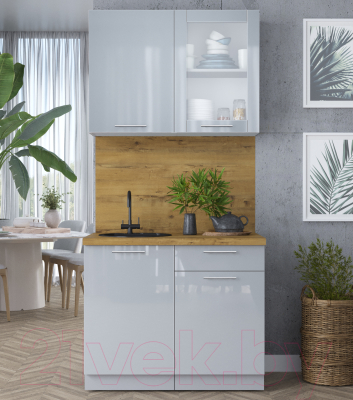 Кухонный гарнитур Интерлиния Мила Пластик 1.0 Б