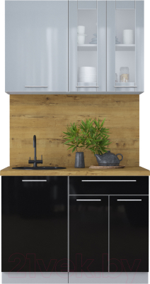 Кухонный гарнитур Интерлиния Мила Пластик 1.1 Б - фото
