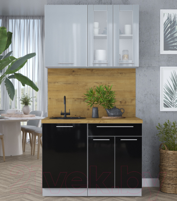 Кухонный гарнитур Интерлиния Мила Пластик 1.1 Б