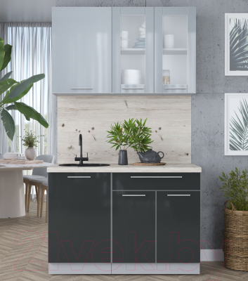 Кухонный гарнитур Интерлиния Мила Пластик 1.2 Б