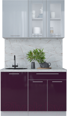 Кухонный гарнитур Интерлиния Мила Пластик 1.2 Б - фото