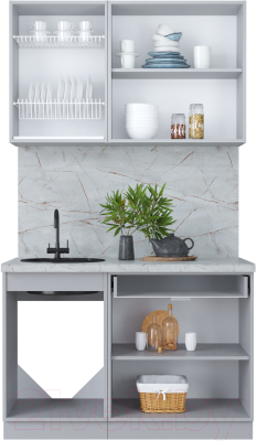 Кухонный гарнитур Интерлиния Мила Пластик 1.2 Б