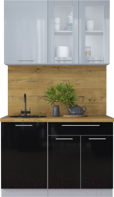 Кухонный гарнитур Интерлиния Мила Пластик 1.2 Б - фото