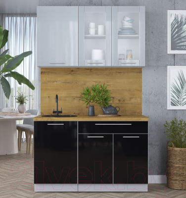 Кухонный гарнитур Интерлиния Мила Пластик 1.3 Б